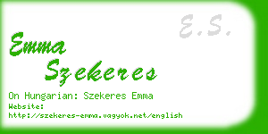 emma szekeres business card